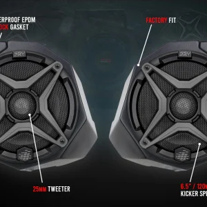 2017-2024 CanAm X3 6.5" Front-Kick SSV Works V-Spec Speaker-Pods 195 Watt - Image 3